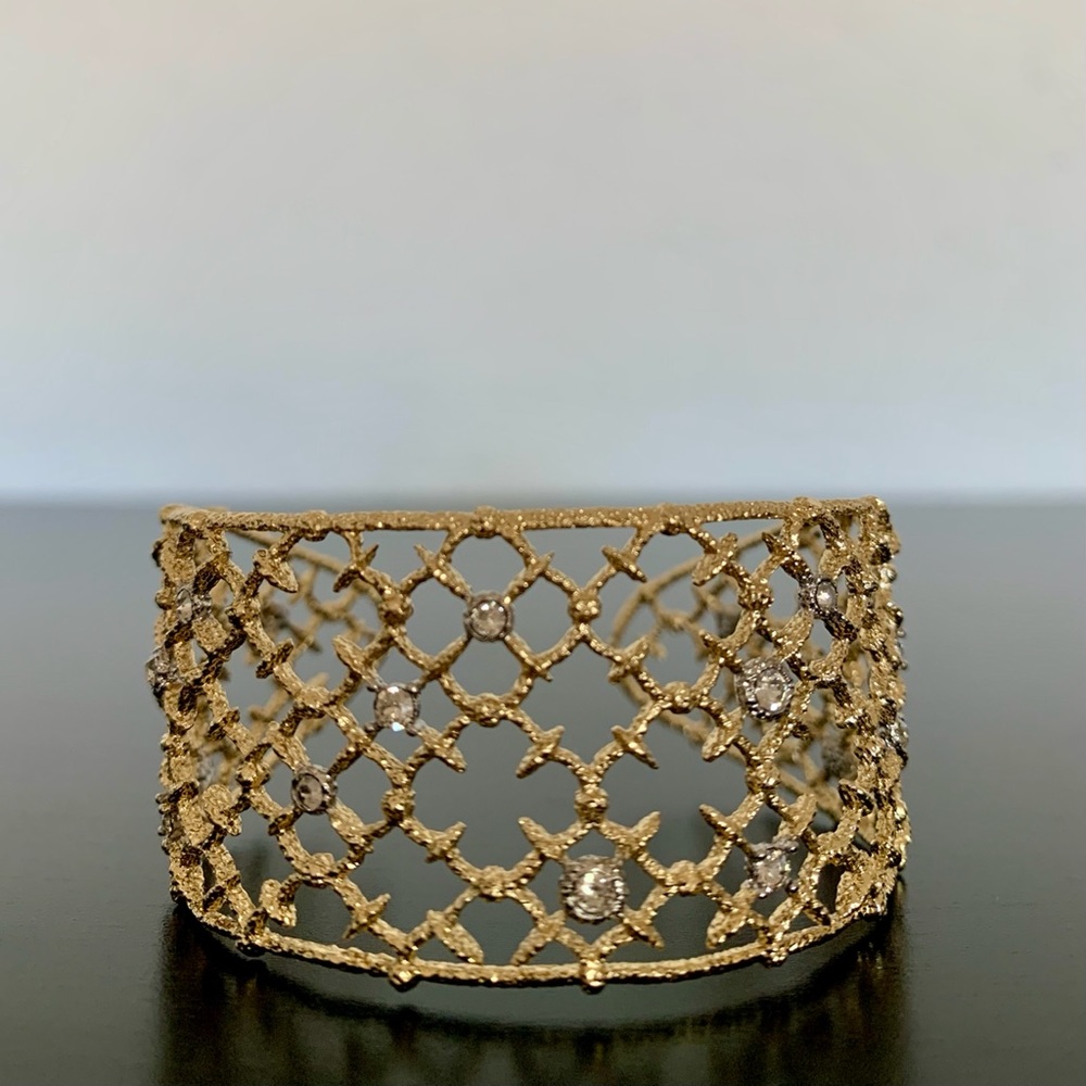 Alexis Bittar Gold Swarovski Crystal Studded Cuff